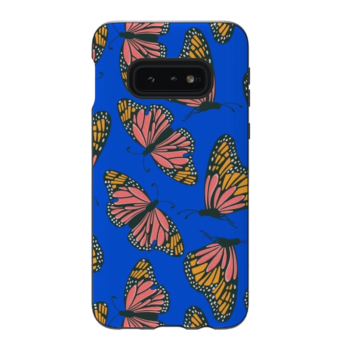 Galaxy S10e StrongFit Bright Butterflies by Tiny Thistle Studio