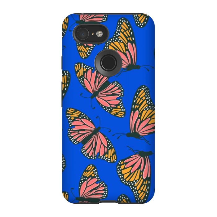 Pixel 3 StrongFit Bright Butterflies by Tiny Thistle Studio