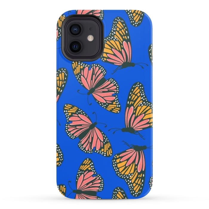 iPhone 12 StrongFit Bright Butterflies by Tiny Thistle Studio