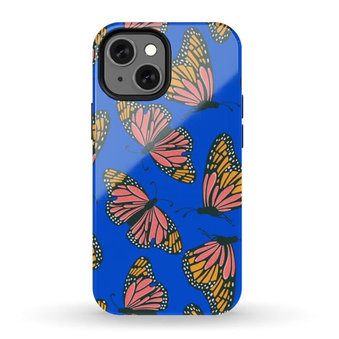 iPhone 13 mini StrongFit Bright Butterflies by Tiny Thistle Studio