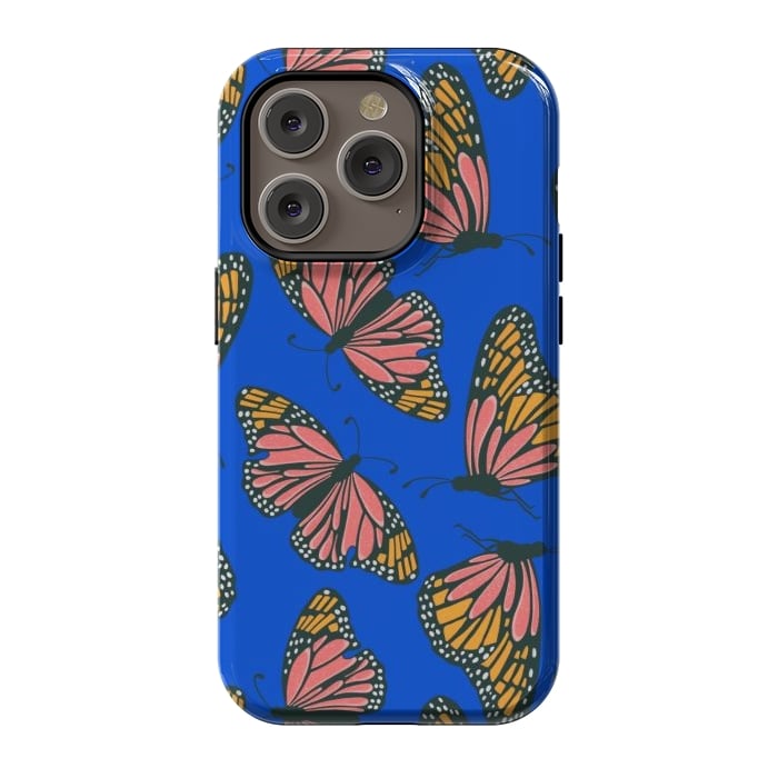 iPhone 14 Pro StrongFit Bright Butterflies by Tiny Thistle Studio