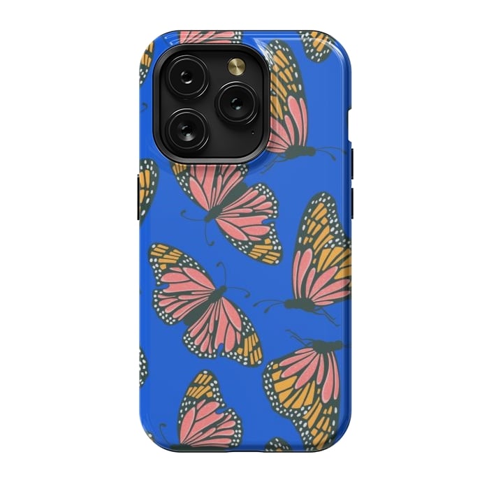iPhone 15 Pro StrongFit Bright Butterflies by Tiny Thistle Studio