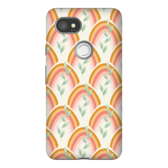 Pixel 2XL StrongFit Boho Rainbow Pastel by Tiny Thistle Studio