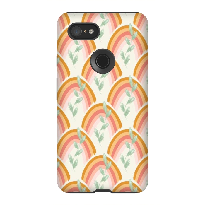 Pixel 3XL StrongFit Boho Rainbow Pastel by Tiny Thistle Studio