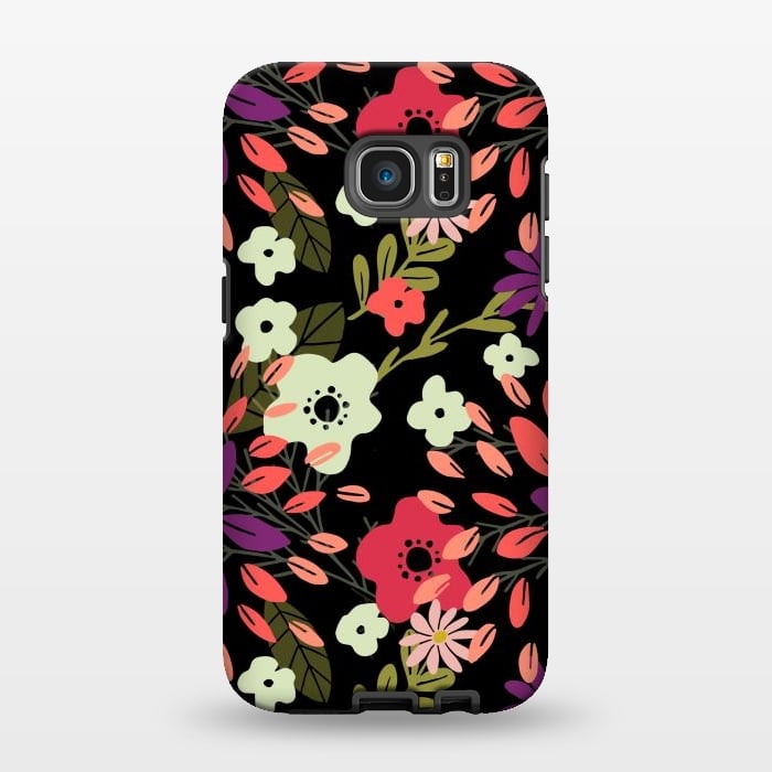 Galaxy S7 EDGE StrongFit Bright Floral by Tiny Thistle Studio