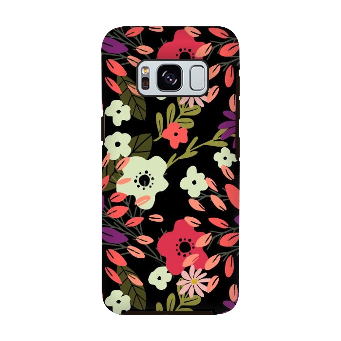 Galaxy S8 StrongFit Bright Floral by Tiny Thistle Studio