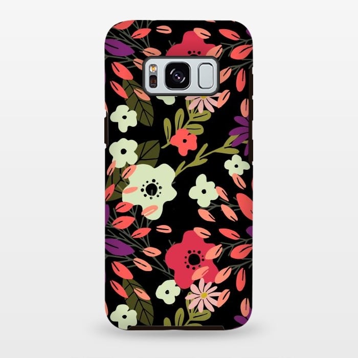 Galaxy S8 plus StrongFit Bright Floral by Tiny Thistle Studio
