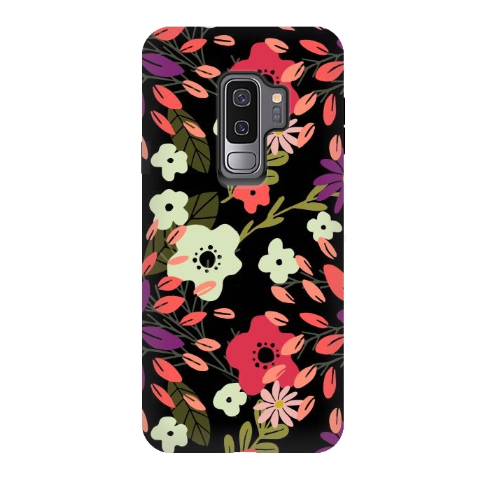 Galaxy S9 plus StrongFit Bright Floral by Tiny Thistle Studio