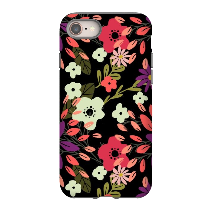 iPhone 8 StrongFit Bright Floral by Tiny Thistle Studio