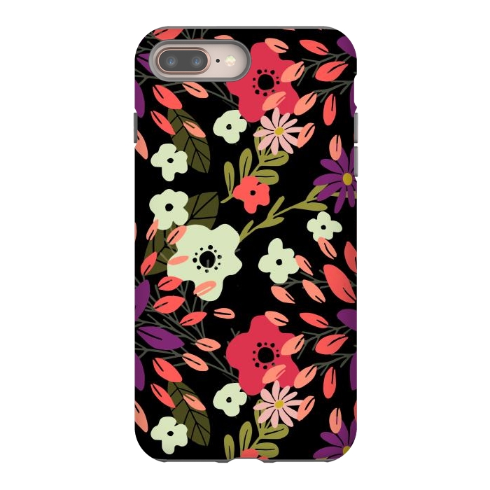 iPhone 8 plus StrongFit Bright Floral by Tiny Thistle Studio