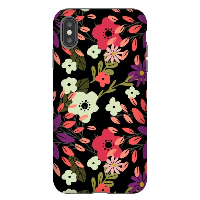 iPhone Xs Max StrongFit Bright Floral by Tiny Thistle Studio