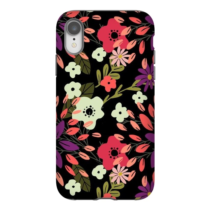 iPhone Xr StrongFit Bright Floral by Tiny Thistle Studio