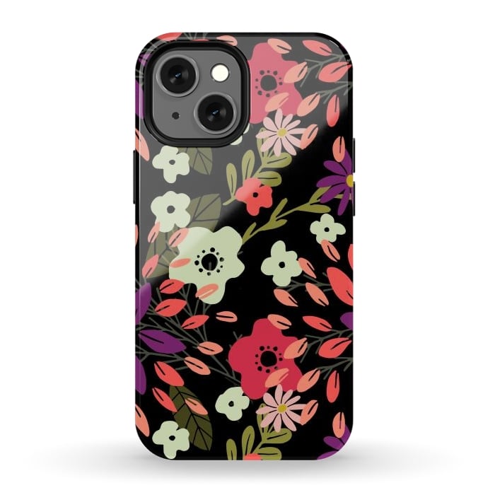 iPhone 12 mini StrongFit Bright Floral by Tiny Thistle Studio