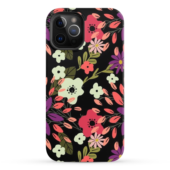 iPhone 12 Pro StrongFit Bright Floral by Tiny Thistle Studio