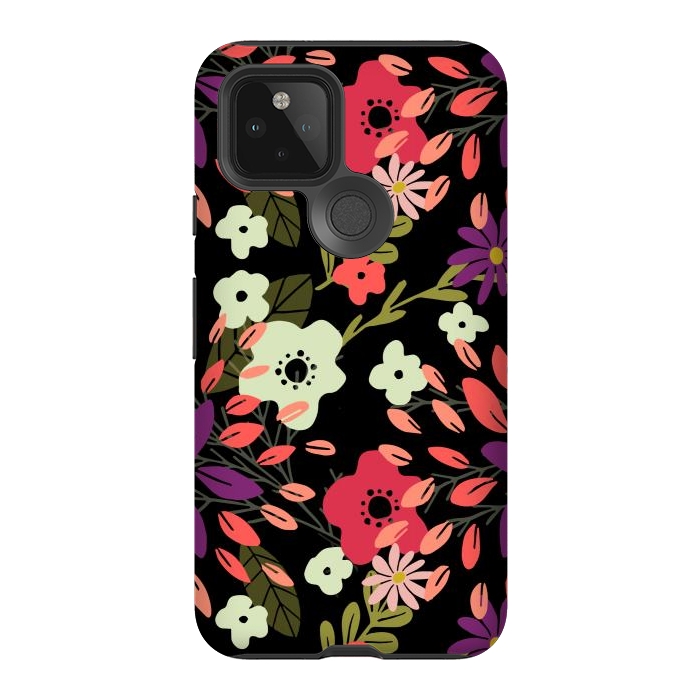 Pixel 5 StrongFit Bright Floral by Tiny Thistle Studio
