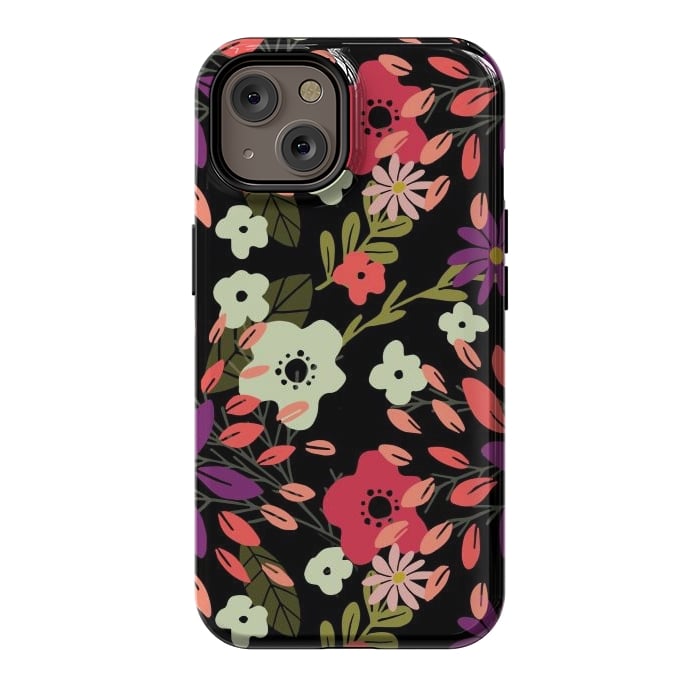 iPhone 14 StrongFit Bright Floral by Tiny Thistle Studio