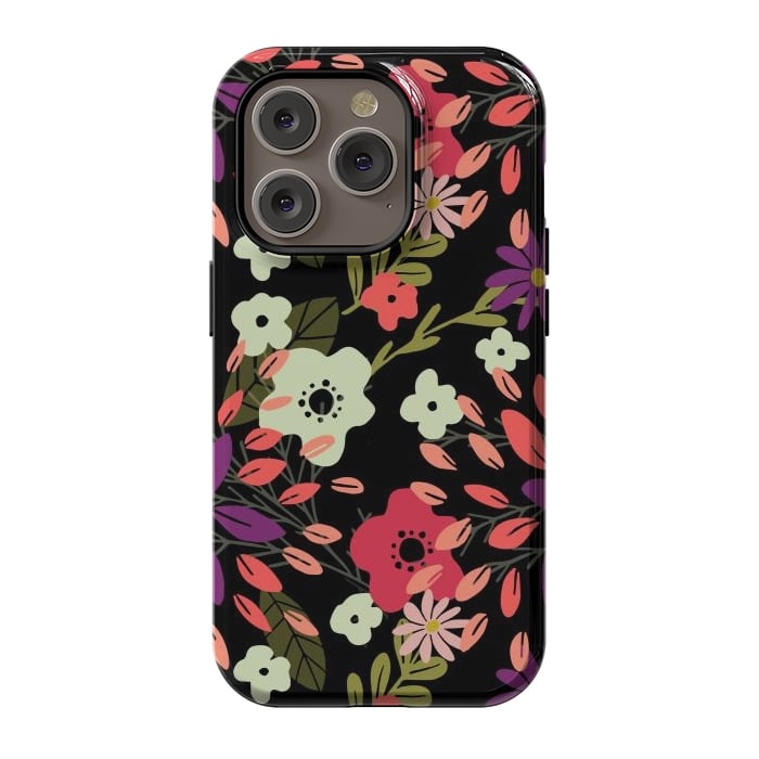 iPhone 14 Pro StrongFit Bright Floral by Tiny Thistle Studio
