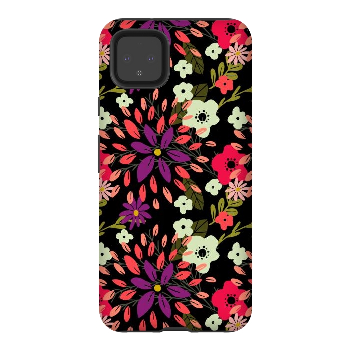 Pixel 4XL StrongFit Bright Floral by Tiny Thistle Studio