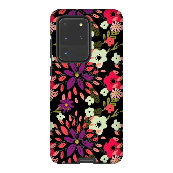 Galaxy S20 Ultra StrongFit Bright Floral by Tiny Thistle Studio