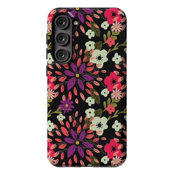 Galaxy S23 Plus StrongFit Bright Floral by Tiny Thistle Studio