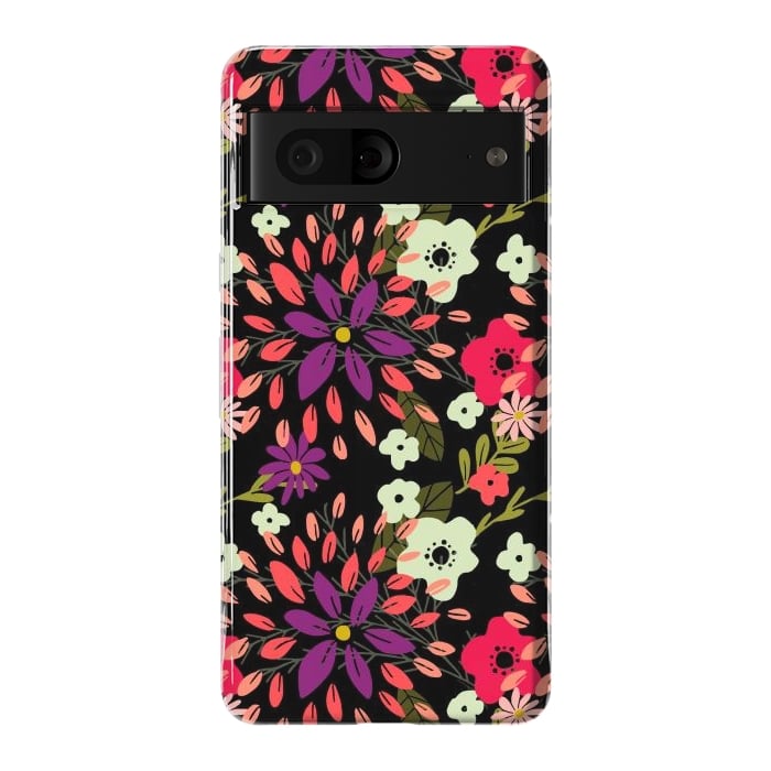 Pixel 7 StrongFit Bright Floral by Tiny Thistle Studio