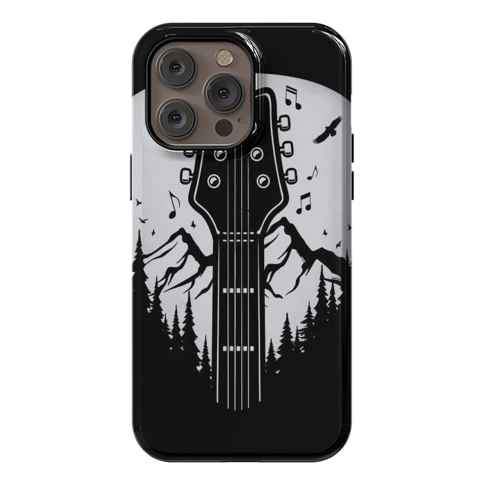 iPhone 14 Pro max StrongFit Forest Guitar Pick by LM2Kone