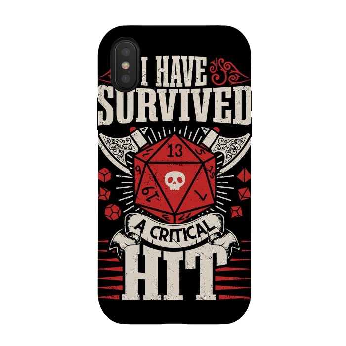 iPhone Xs / X StrongFit I have survived a critical Hit - RPG by LM2Kone
