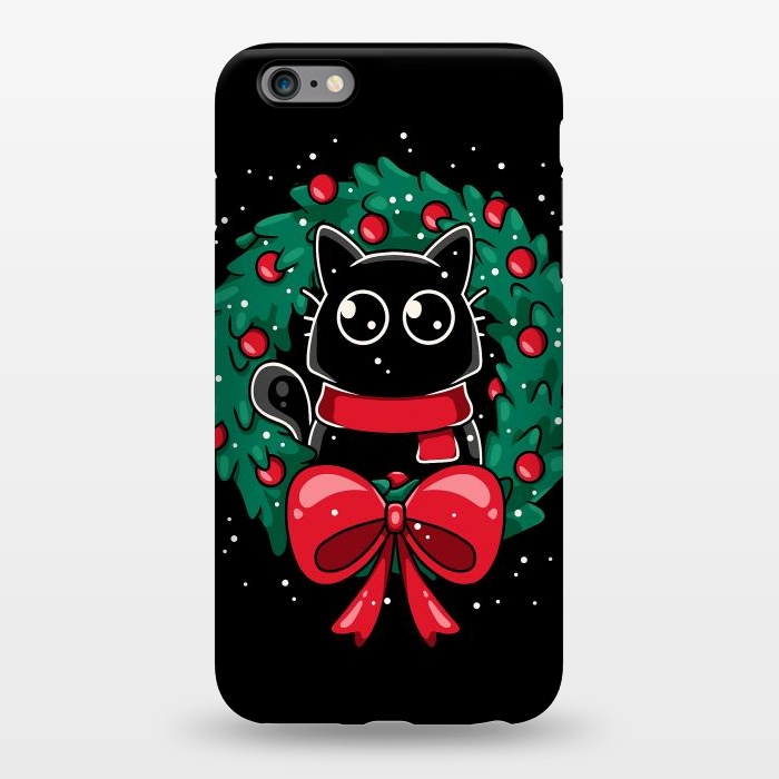 iPhone 6/6s plus StrongFit Christmas Cat Wreath by LM2Kone