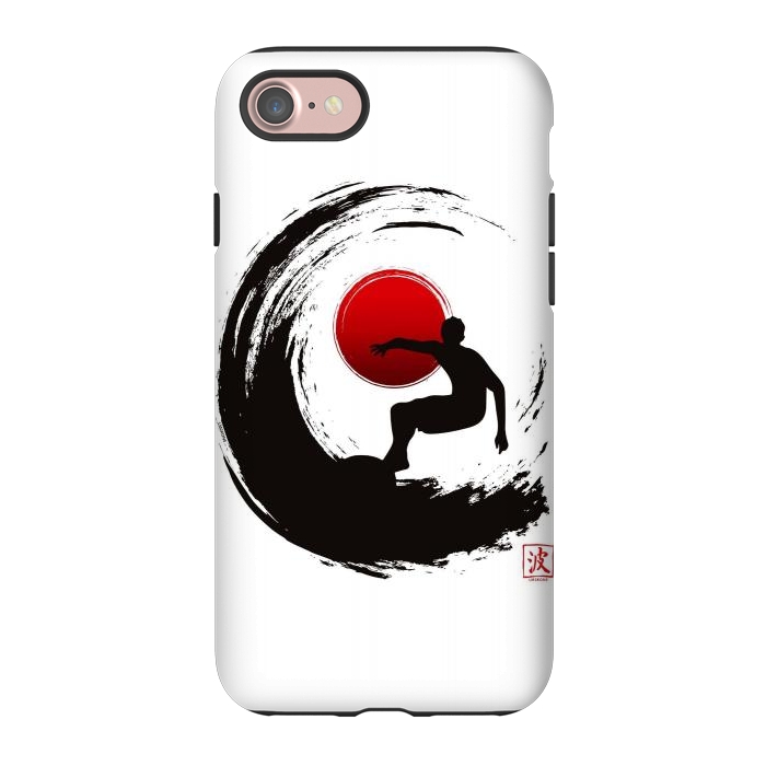 iPhone 7 StrongFit Enso Surf Japanese black by LM2Kone