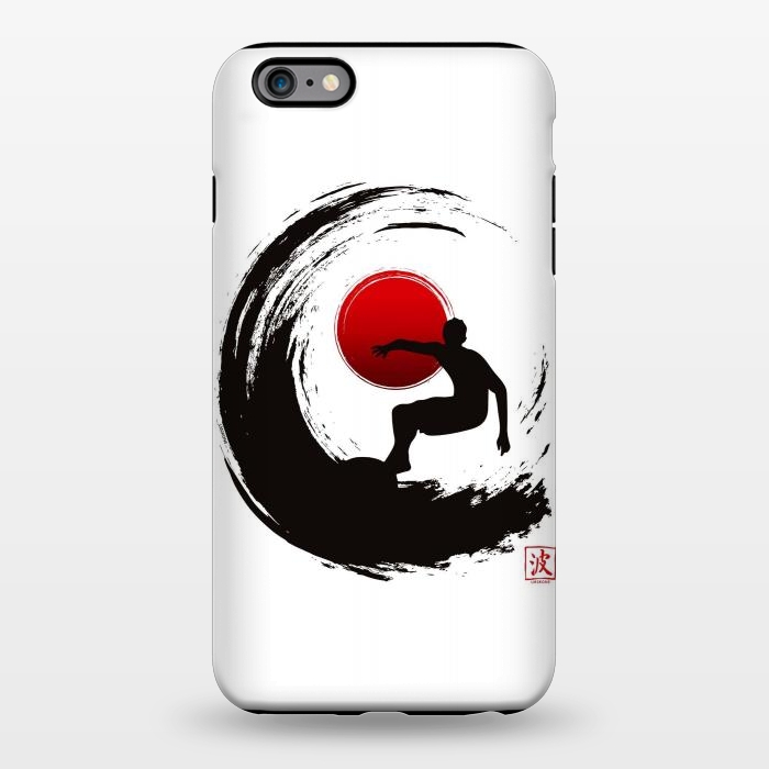 iPhone 6/6s plus StrongFit Enso Surf Japanese black by LM2Kone