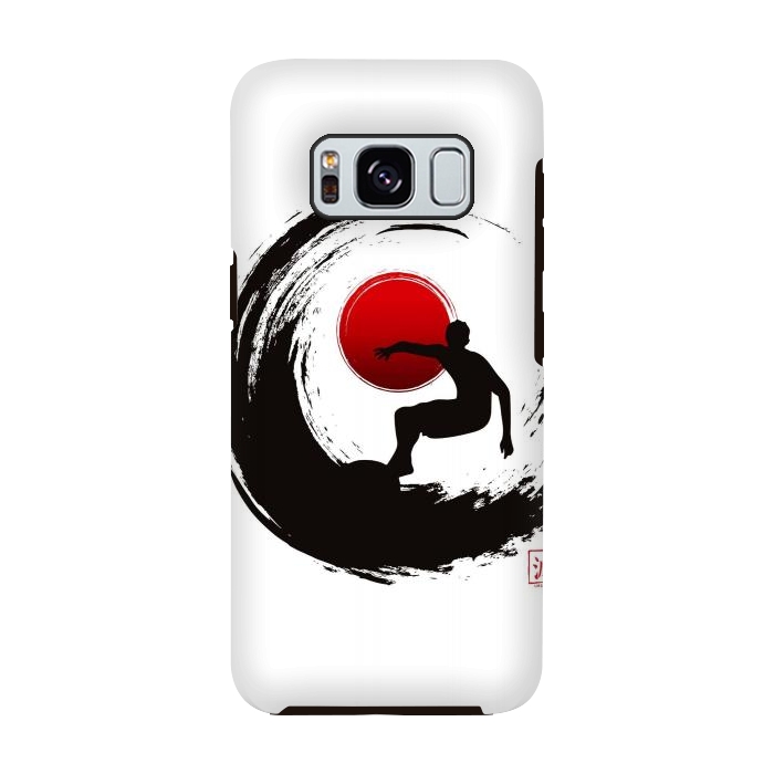 Galaxy S8 StrongFit Enso Surf Japanese black by LM2Kone