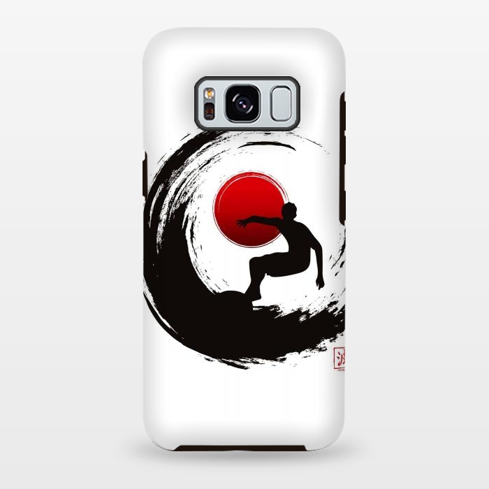 Galaxy S8 plus StrongFit Enso Surf Japanese black by LM2Kone