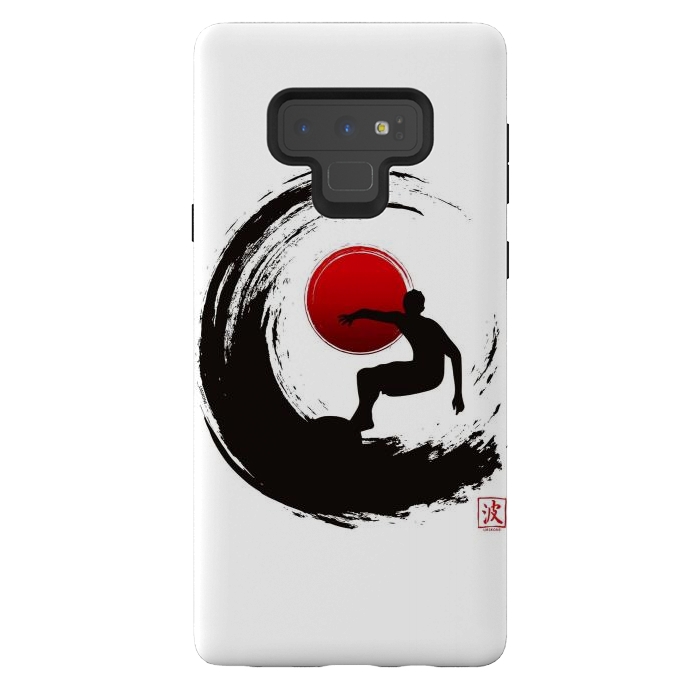 Galaxy Note 9 StrongFit Enso Surf Japanese black by LM2Kone