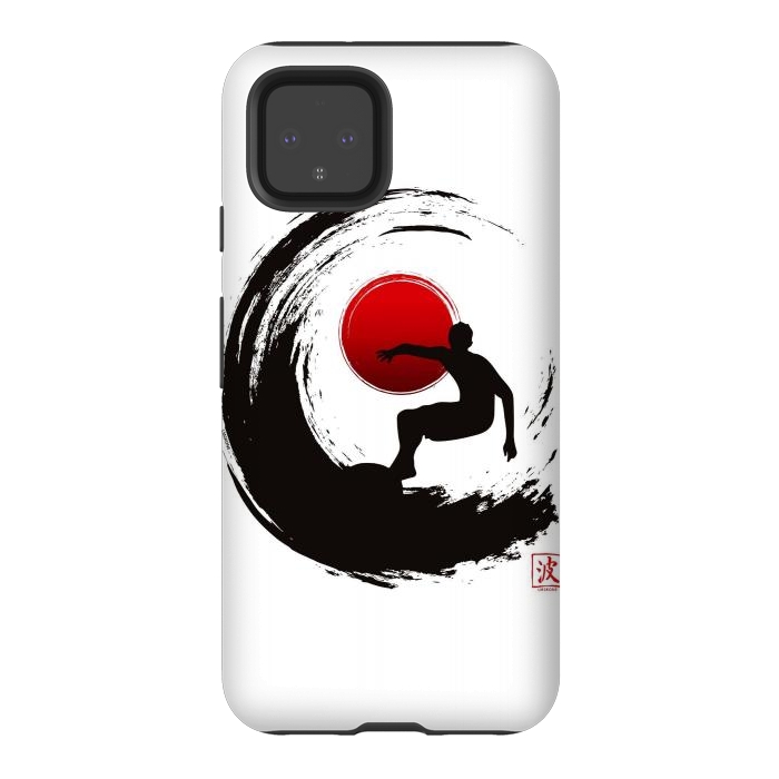 Pixel 4 StrongFit Enso Surf Japanese black by LM2Kone