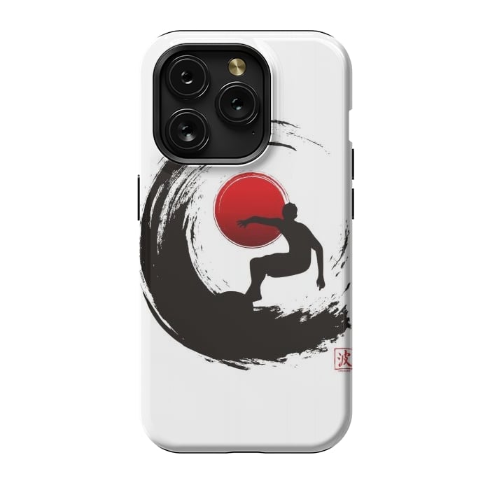 iPhone 15 Pro StrongFit Enso Surf Japanese black by LM2Kone
