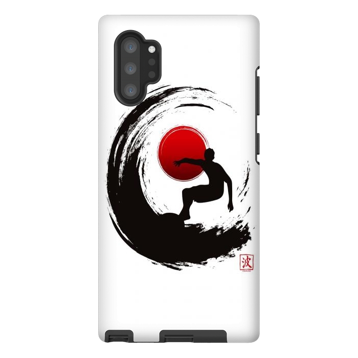 Galaxy Note 10 plus StrongFit Enso Surf Japanese black by LM2Kone