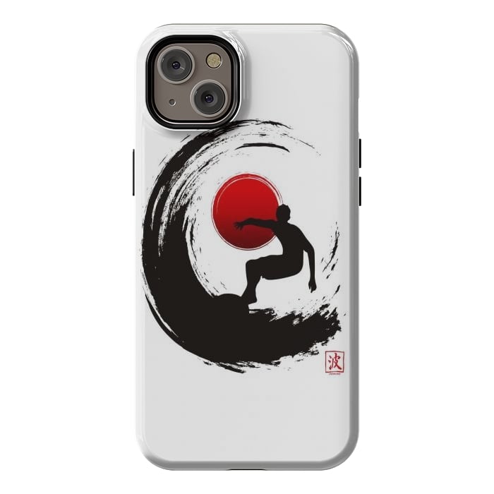 iPhone 14 Plus StrongFit Enso Surf Japanese black by LM2Kone