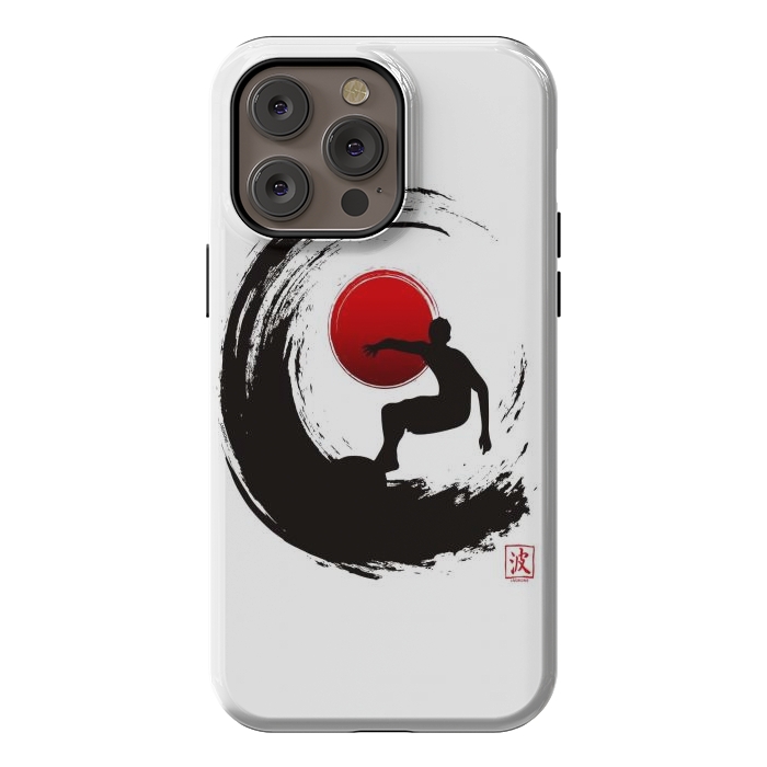 iPhone 14 Pro max StrongFit Enso Surf Japanese black by LM2Kone