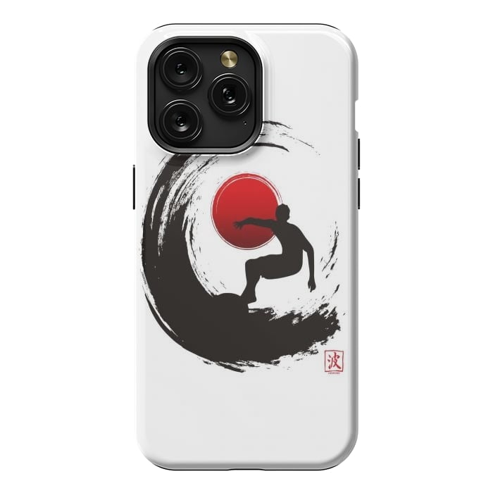iPhone 15 Pro Max StrongFit Enso Surf Japanese black by LM2Kone