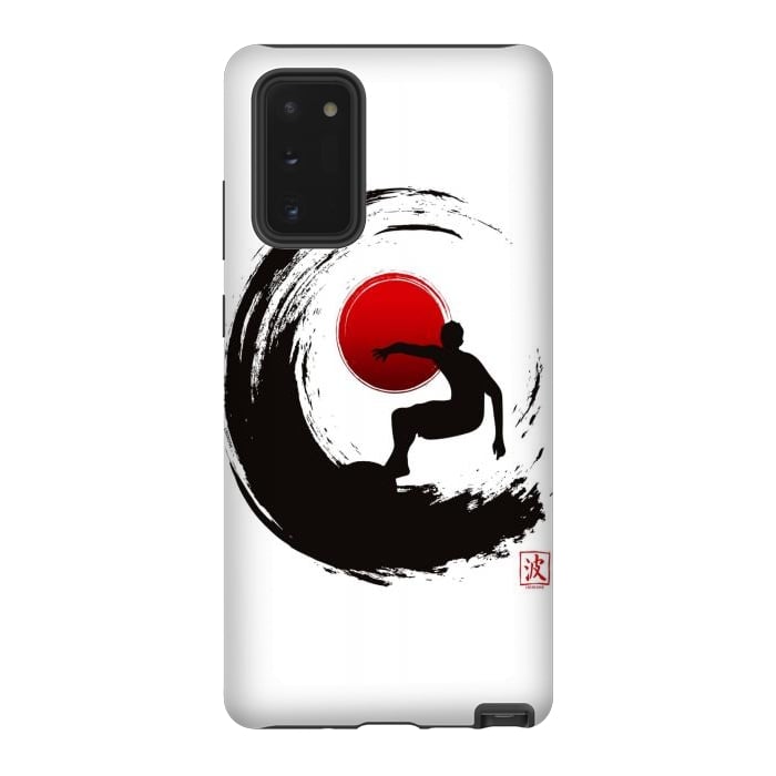 Galaxy Note 20 StrongFit Enso Surf Japanese black by LM2Kone