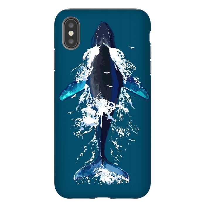 iPhone Xs Max StrongFit Humpback whale in ocean by LM2Kone