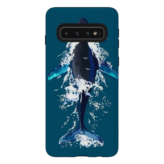 Galaxy S10 StrongFit Humpback whale in ocean by LM2Kone