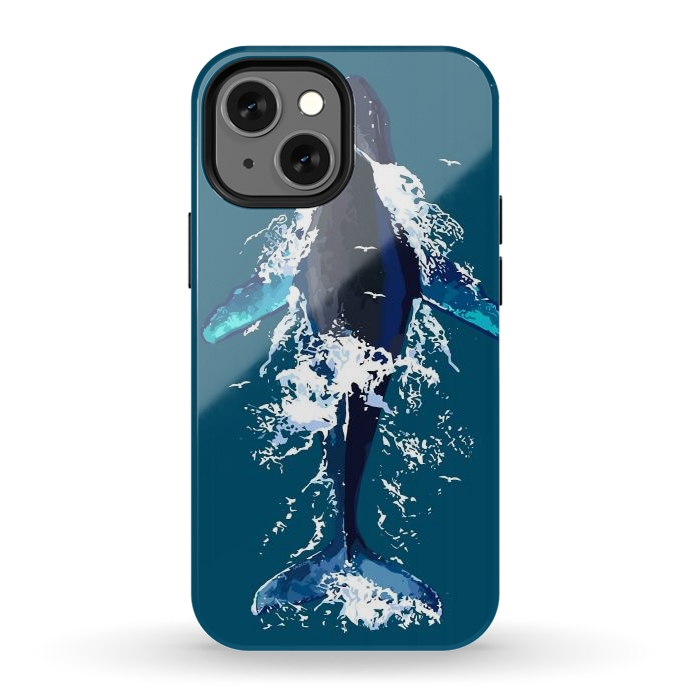 iPhone 13 mini StrongFit Humpback whale in ocean by LM2Kone