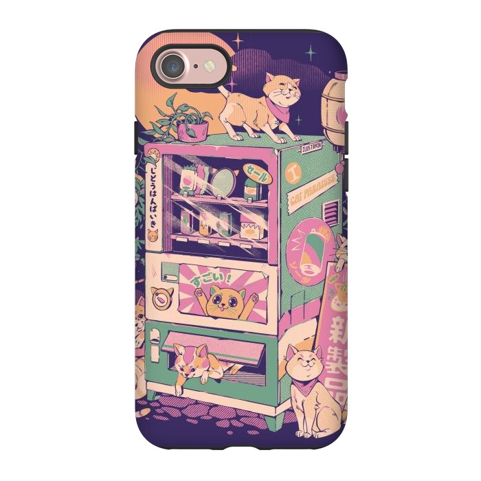 iPhone 7 StrongFit Cat Vending Machine by Ilustrata