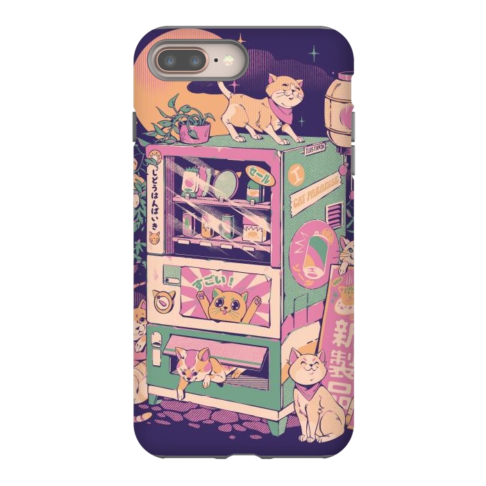 iPhone 7 plus StrongFit Cat Vending Machine by Ilustrata