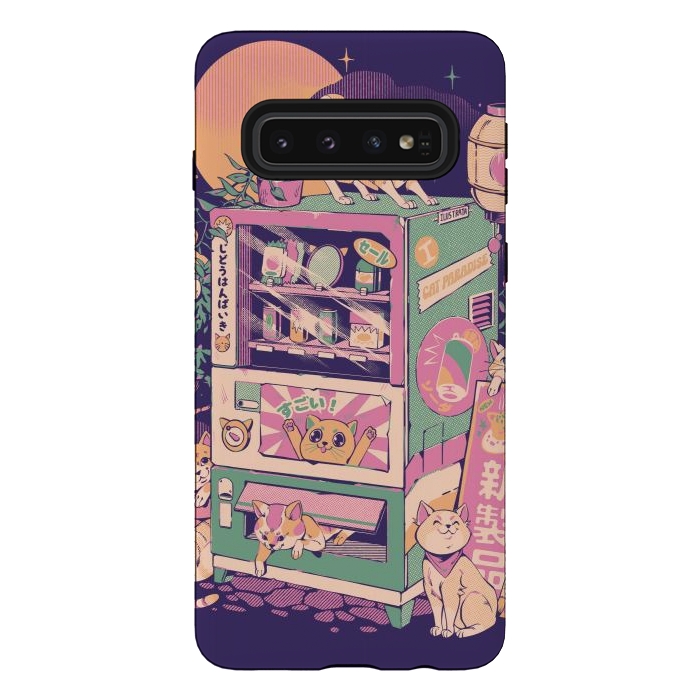 Galaxy S10 StrongFit Cat Vending Machine by Ilustrata