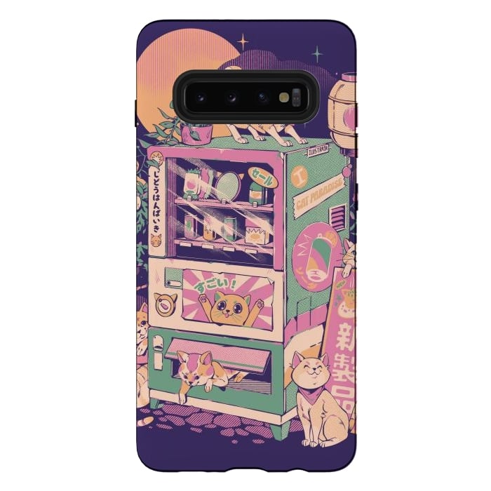 Galaxy S10 plus StrongFit Cat Vending Machine by Ilustrata