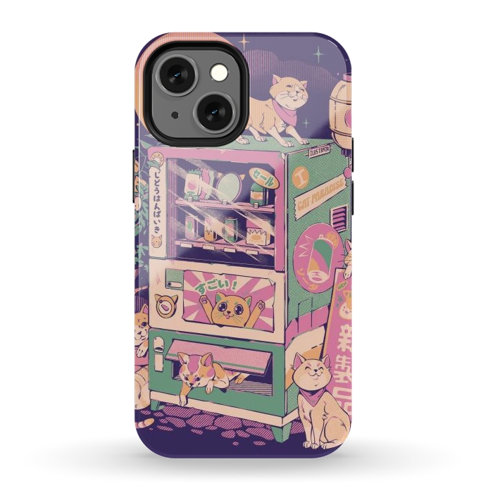 iPhone 12 mini StrongFit Cat Vending Machine by Ilustrata