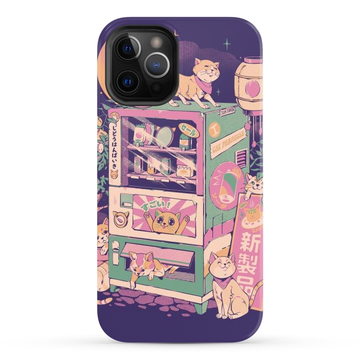 iPhone 12 Pro Max StrongFit Cat Vending Machine by Ilustrata