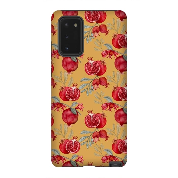 Galaxy Note 20 StrongFit Pomegranate, yellow by Flowery Stories